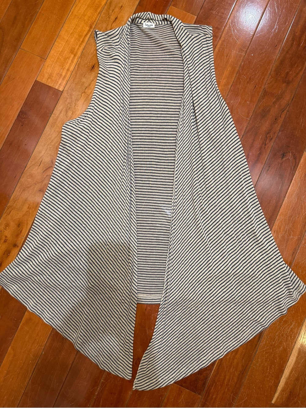 Splendid Striped Sleeveless Top - Navy & Cream